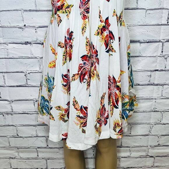 Free People Thought I was  dreaming   Womens White Ivory Sleeveless Above Knee T - Picture 4 of 9